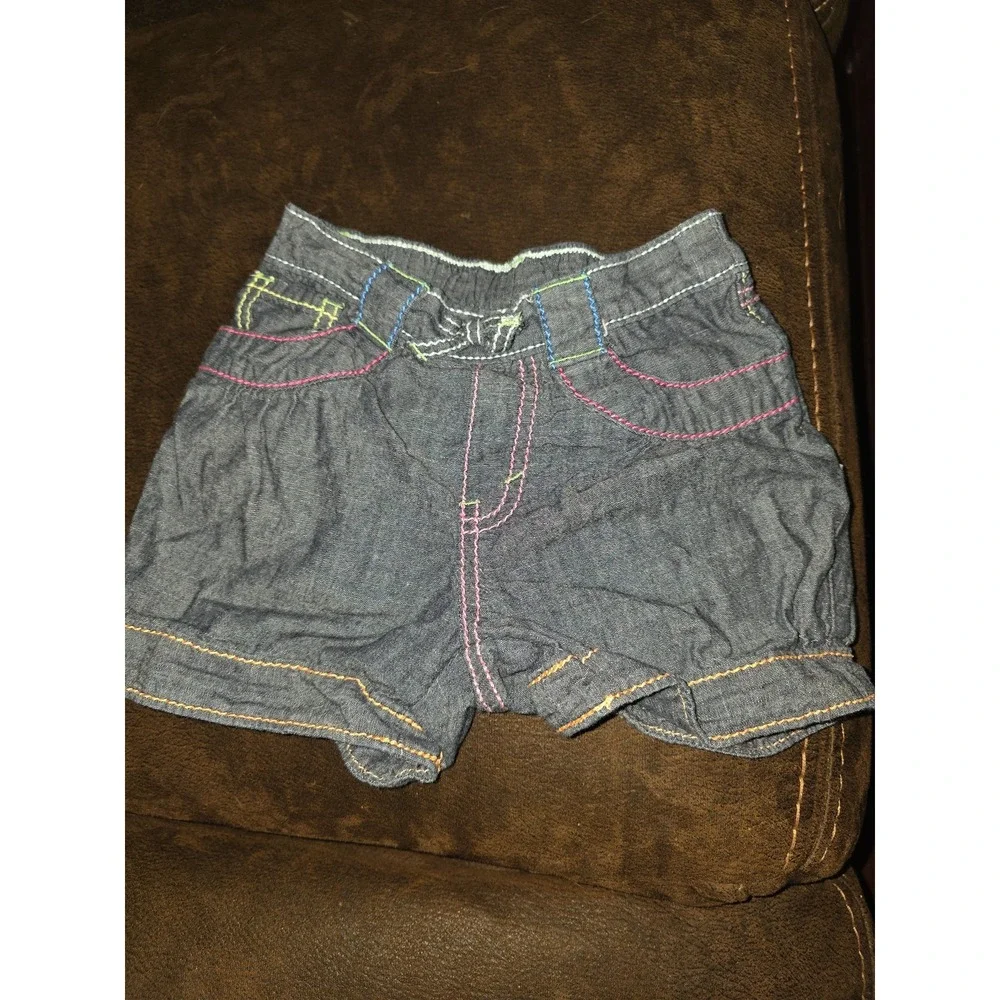 Gymboree rainbow cabana floral jean‎ top size 4 shorts size 5